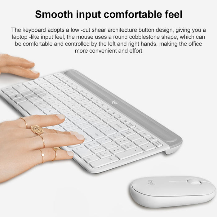 Logitech MK470 Wireless Keyboard Mouse Set for Quiet Productivity