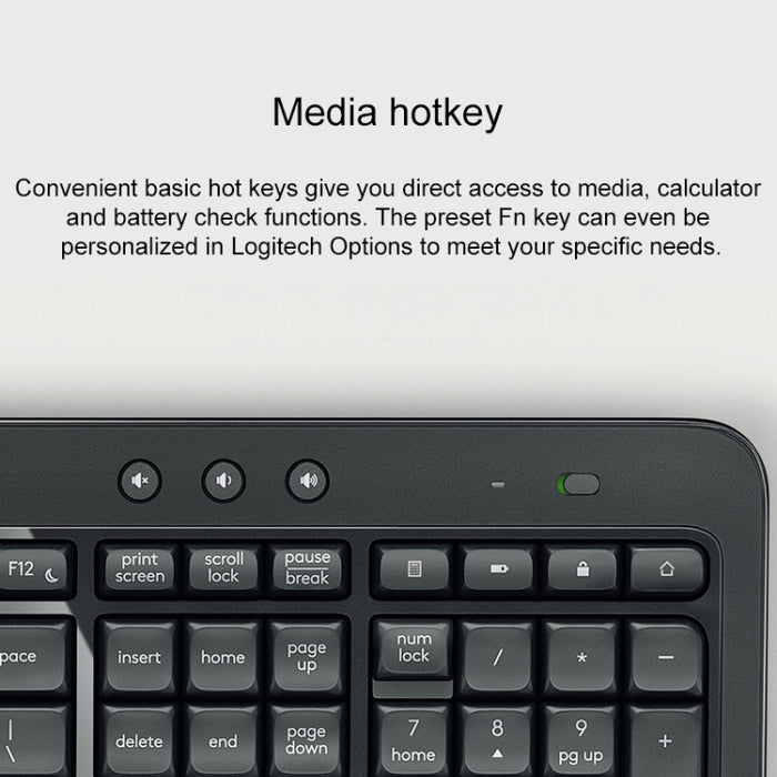 Logitech MK540 Mechanical Keyboard with CHERRY Blue Switch - Wired Backlit Compatible with Logitech MK540 Wireless Combo
