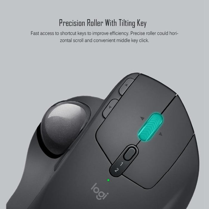 Logitech MX ERGO Trackball Mouse - 440DPI Bluetooth & Unifying Dual-mode Wireless Optical Mouse