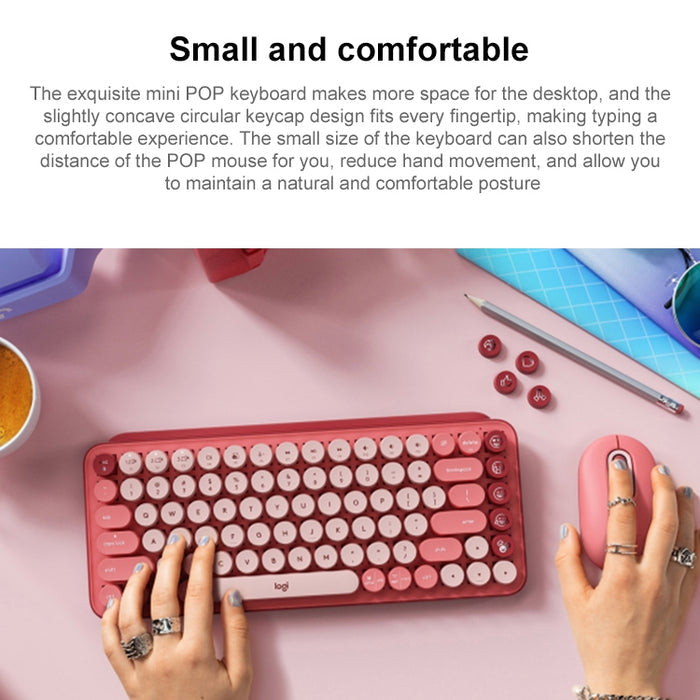 Logitech POP KEYS Mechanical Keyboard - Round Button Bluetooth Design
