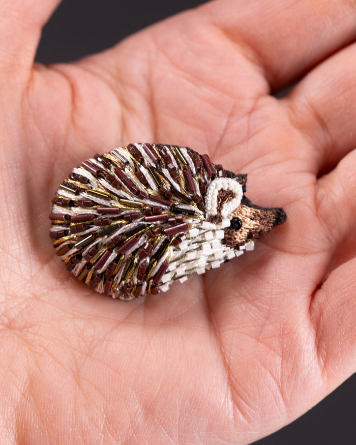 Long-Eared Hedgehog Brooch Pin - Trovelore