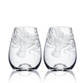 Lucy the Octopus Stemless Wine Glasses, Set of 2