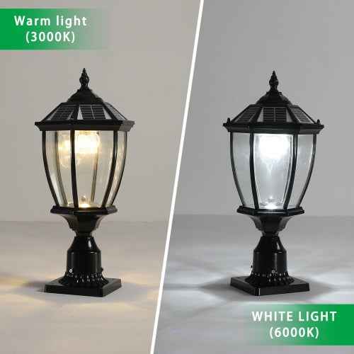LYDARZ Solar Pillar Headlights With Dimmable LEDs - 2 Packs