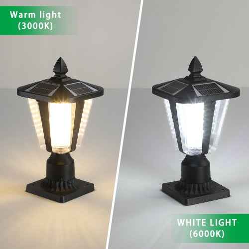 LYDARZ Solar Pillar Headlights With Dimmable LEDs 1-pack