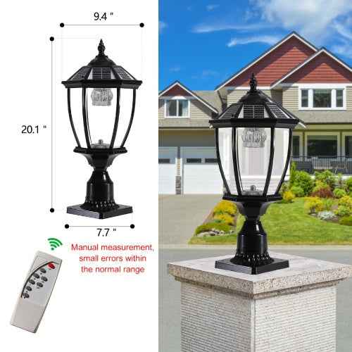 LYDARZ Solar Pillar Headlights With Dimmable LEDs 1-pack