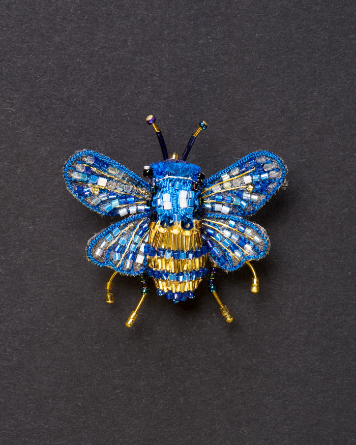 Mason Bee Beaded Brooch Pin - Trovelore