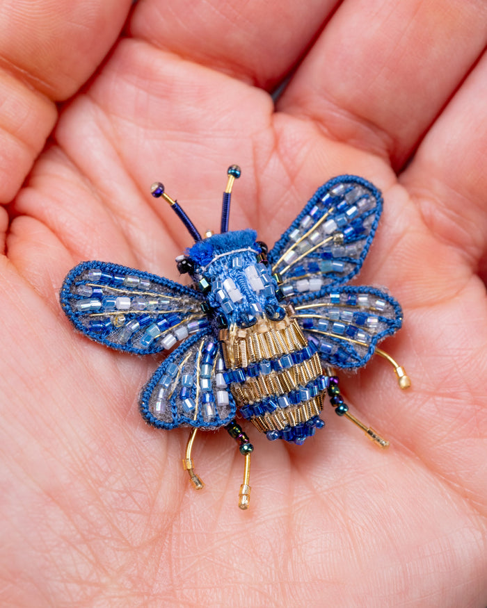 Mason Bee Beaded Brooch Pin - Trovelore