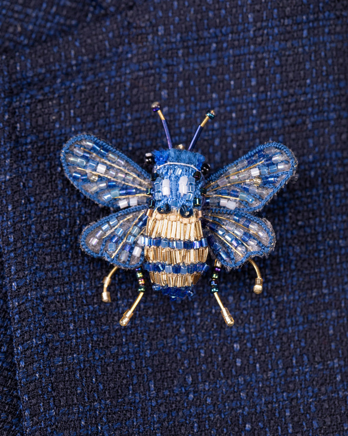 Mason Bee Beaded Brooch Pin - Trovelore