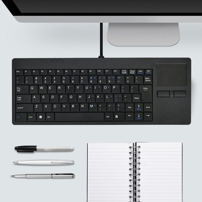 MC-818 Ultra-thin Wired Computer Keyboard with 82 Keys and Touch-pad