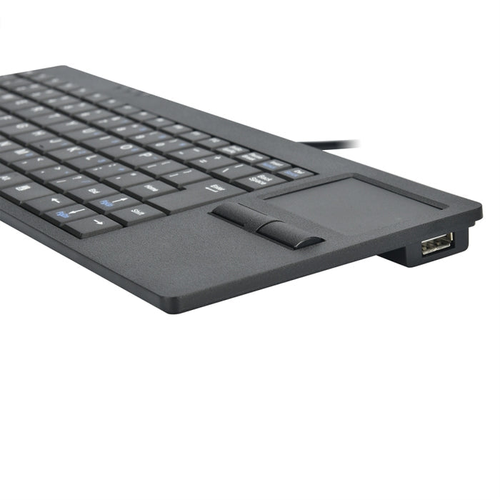 MC-818 Ultra-thin Wired Computer Keyboard with 82 Keys and Touch-pad