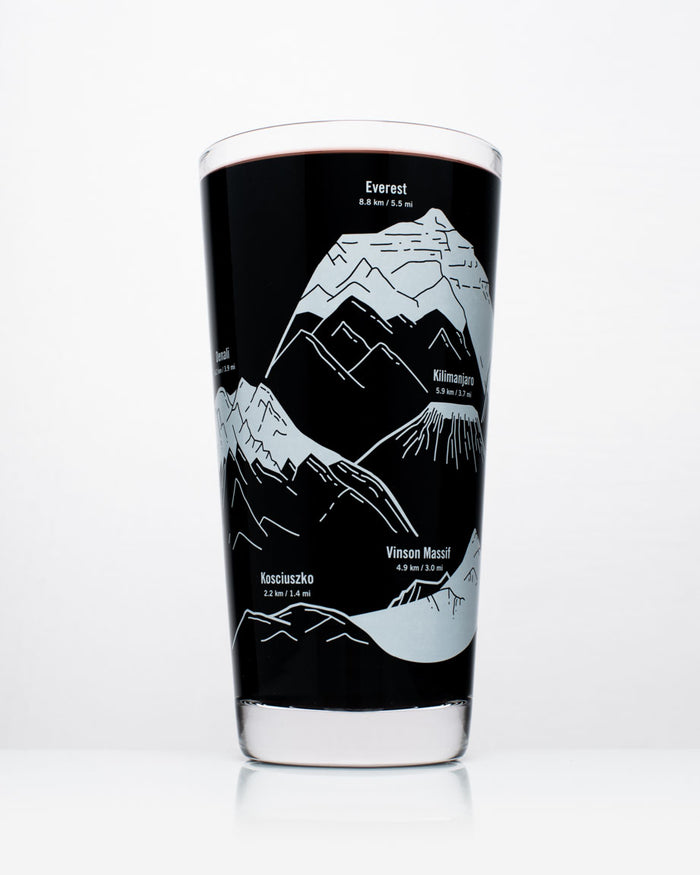 Mountain Peaks of the World Beer Glass (12 oz)