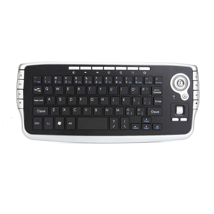 MY-10 Mini Wireless Trackball Keyboard and Mouse Set - 2.4G, 78 Keys, 1200 DPI