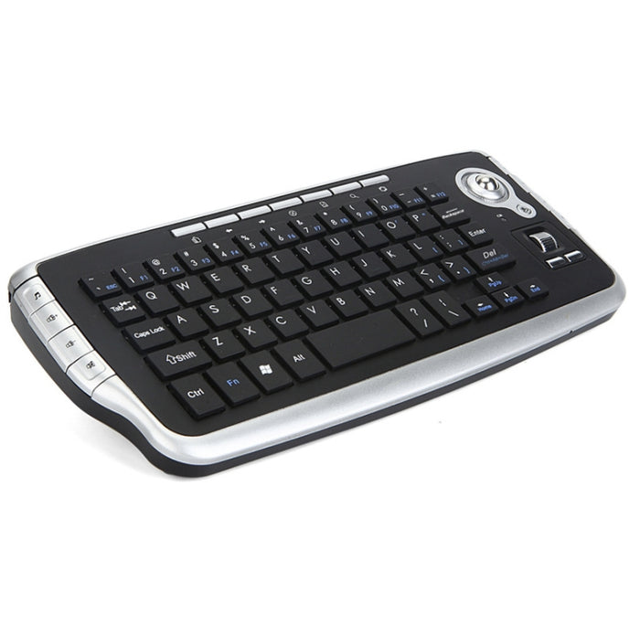 MY-10 Mini Wireless Trackball Keyboard and Mouse Set - 2.4G, 78 Keys, 1200 DPI