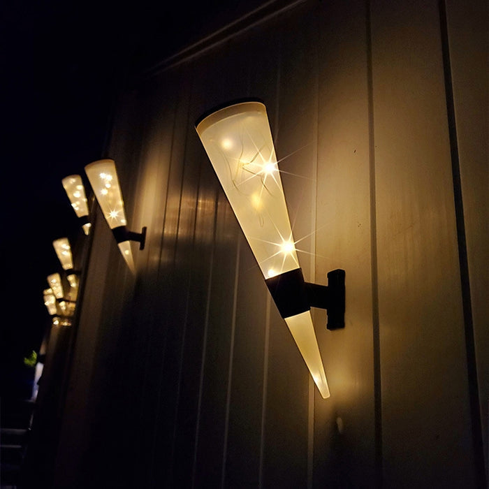 N231 Circular Cone Solar Wall Lamp for Outdoor Garden Landscape Lighting