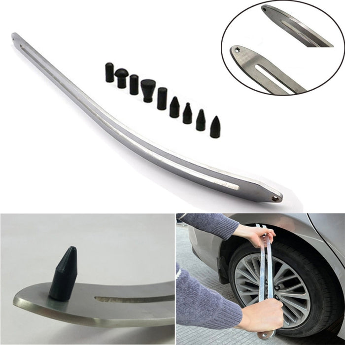 N8 Car Paintless Dent Removal Kit – 10 in 1 Fender Damage Repair Tools with Puller, Lifter, Arc Crowbar & Hook Rods