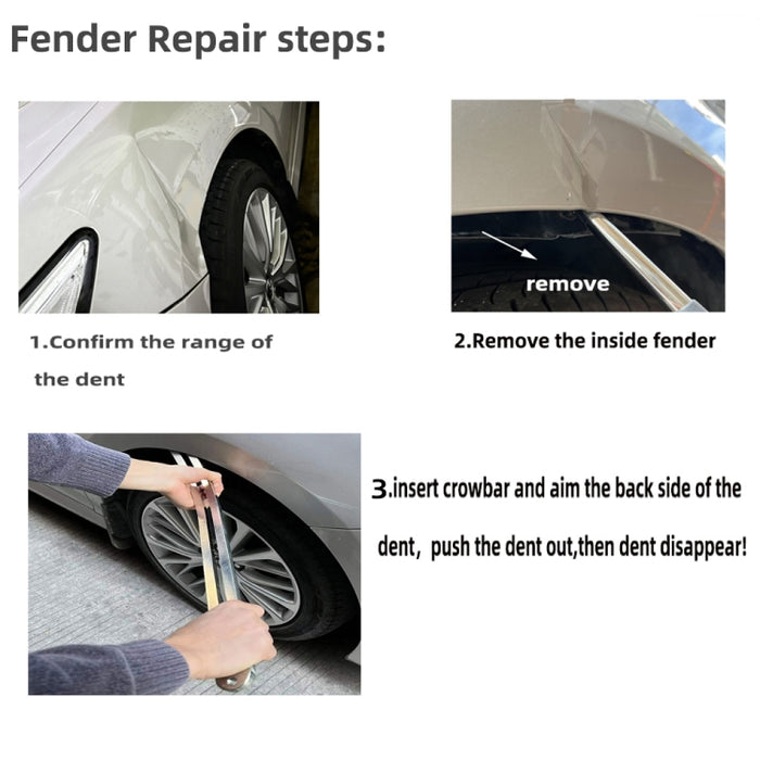 N9 Car Dent Removal Tool - Effective Fender Damage Repair Puller Lifter Arc Crowbar