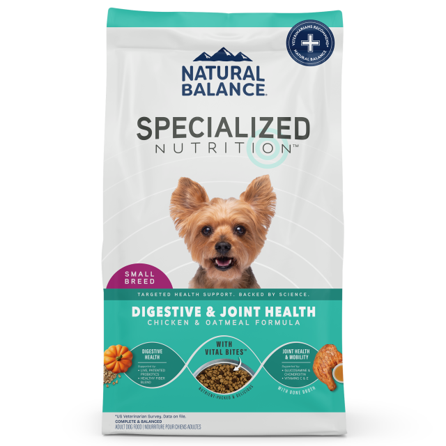 Natural Balance Small Breed Digestive & Joint Health Chicken & Oatmeal Formula Dry Dog Food