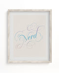 A Cognitive Surplus framed Nerd Museum Print.