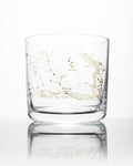 Night Sky Star Chart Whiskey Glass