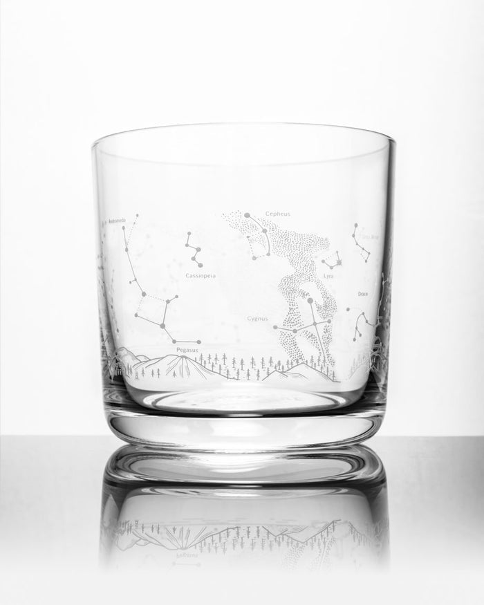 Night Sky Star Chart Whiskey Glass