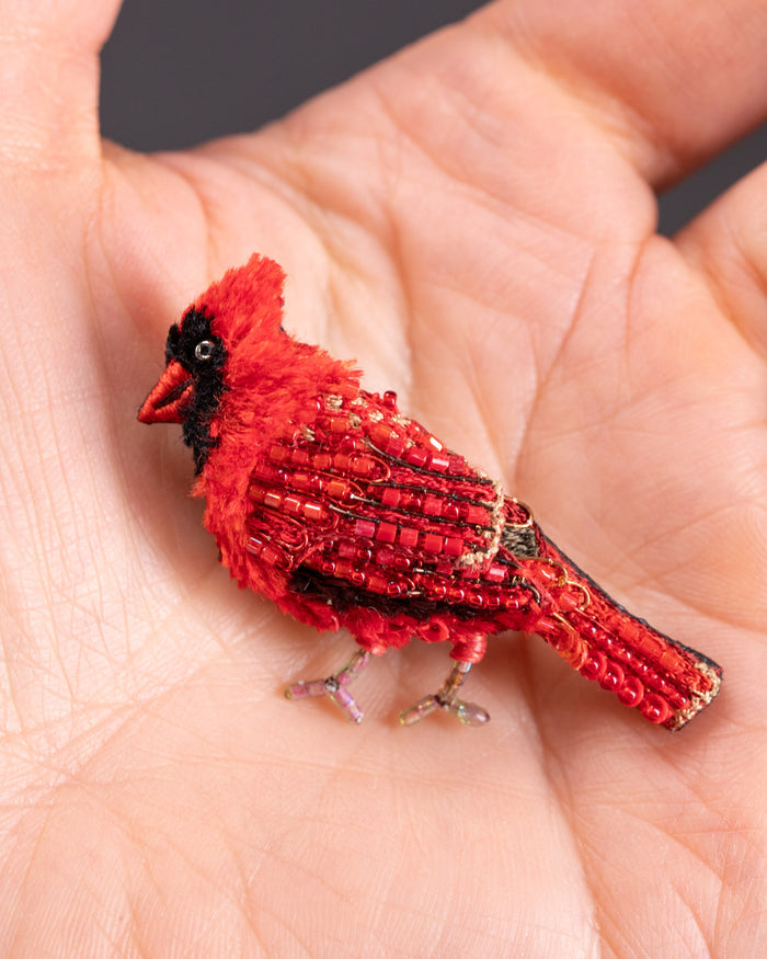 Northern Cardinal Brooch Pin - Trovelore