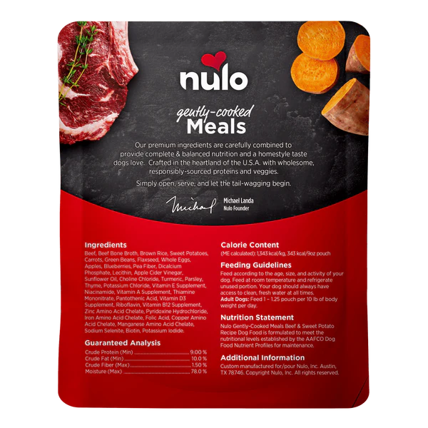 Nulo Gently-Cooked Meals Beef & Sweet Potato Recipe