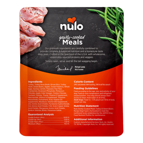 Nulo Gently-Cooked Meals Turkey & Green Beans Recipe