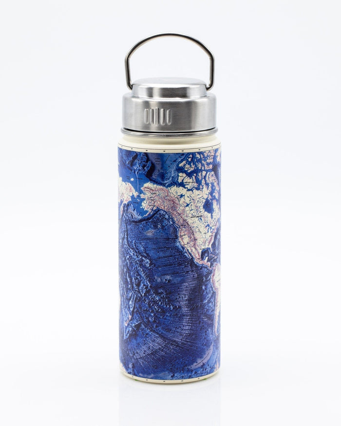 Ocean Terrain World Map 18 oz Steel Bottle Cognitive Surplus