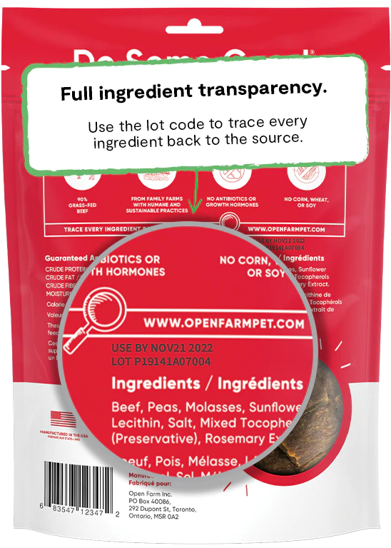 Open Farm Dehydrated Beef Treats