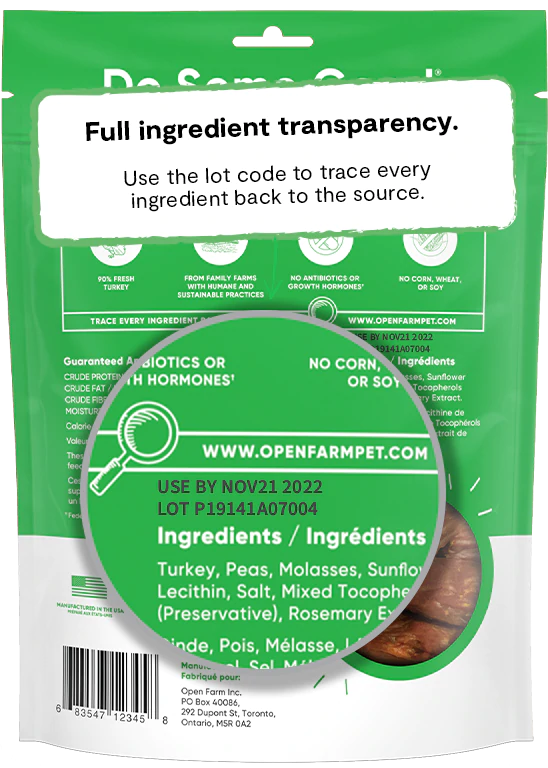 Open Farm Dehydrated Turkey Treats