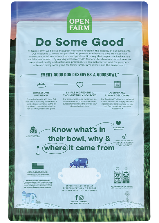Open Farm Goodbowl™ Grass-Fed Beef & Brown Rice Recipe for Dogs
