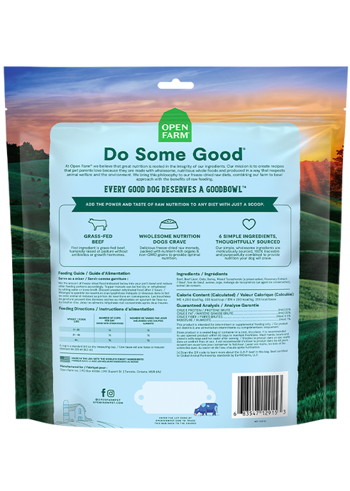 Open Farm Goodbowl™ Grass-Fed Beef Recipe Freeze Dried Raw Topper for Dogs