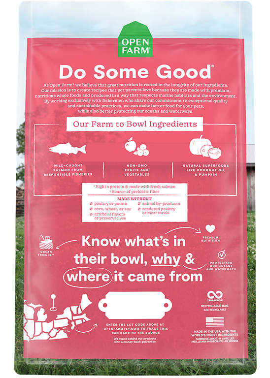 Open Wild-Caught Salmon Dry Cat Food