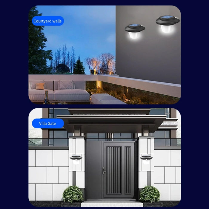 Outdoor Solar Wall Light with SMD White and Tungsten Warm Light for Patios