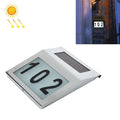Outdoor Solar Wall Number Light - 2 LEDs Waterproof Stainless Steel House Number Fixture