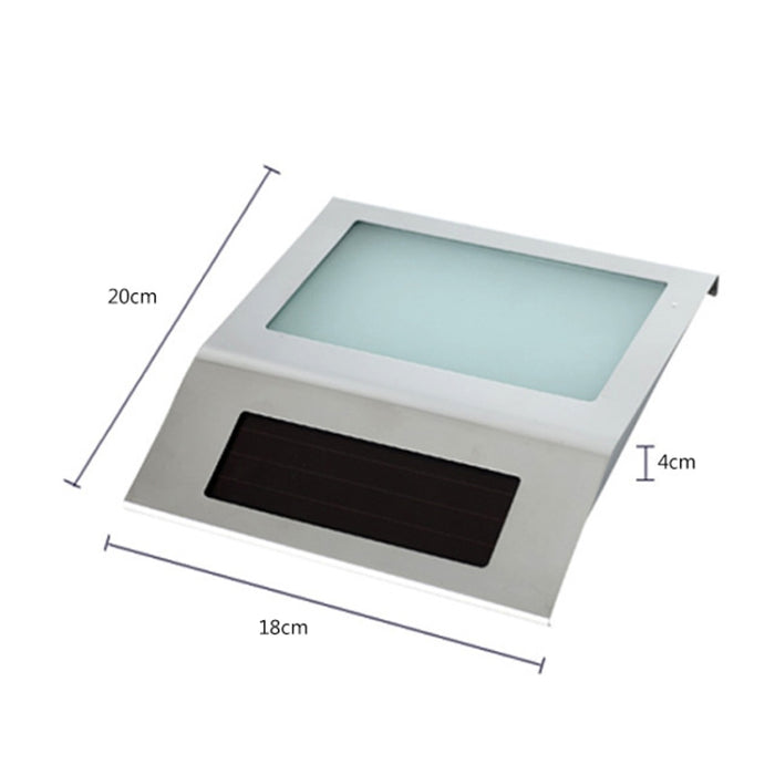 Outdoor Solar Wall Number Light - 2 LEDs Waterproof Stainless Steel House Number Fixture