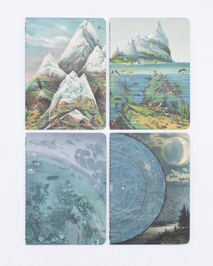 Planet Earth Pocket Notebook 4-pack Cognitive Surplus
