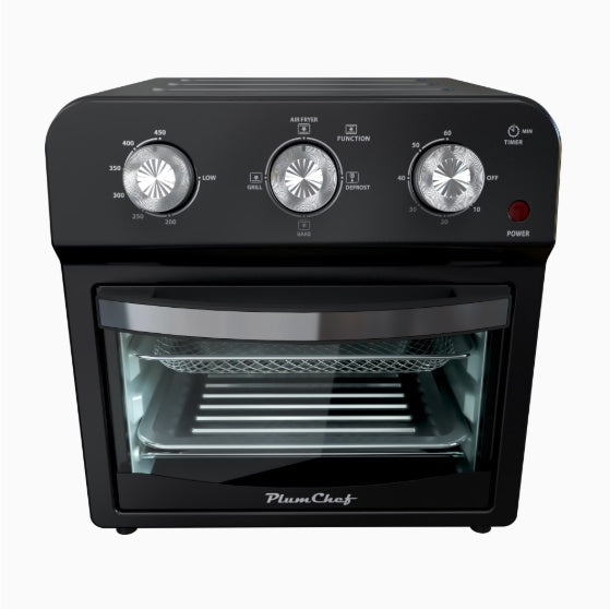 PLUM CHEF 12.5 Qt Multi-Function Air Fryer with Grill, Bake, Defrost & Dual Knob Control - LYDARZ