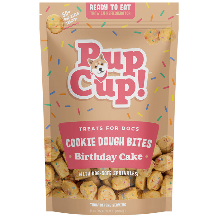 Pup Cup Cookie Dough Bites Birthday Cake Dog Treats