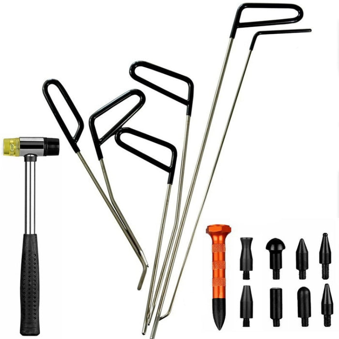 Q1 16 in 1 Car Paintless Dent Repair Kit - Hail Remover Hooks and Rods Set