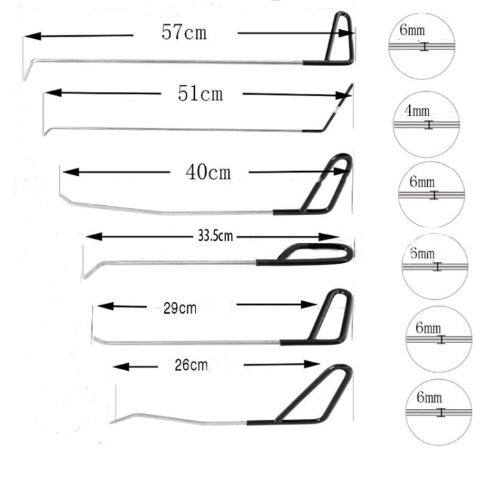 Q1 18 in 1 Car Dent Repair Kit - Paintless Hail Remover Tools with Hooks and Rods