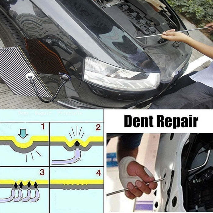 Q1 18 in 1 Car Dent Repair Kit - Paintless Hail Remover Tools with Hooks and Rods