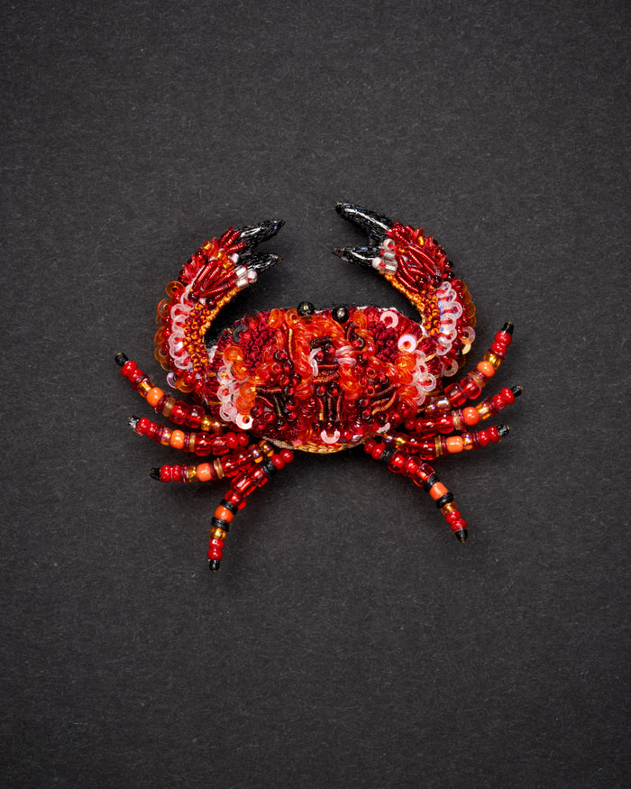 Red Rock Crab Brooch Pin - Trovelore