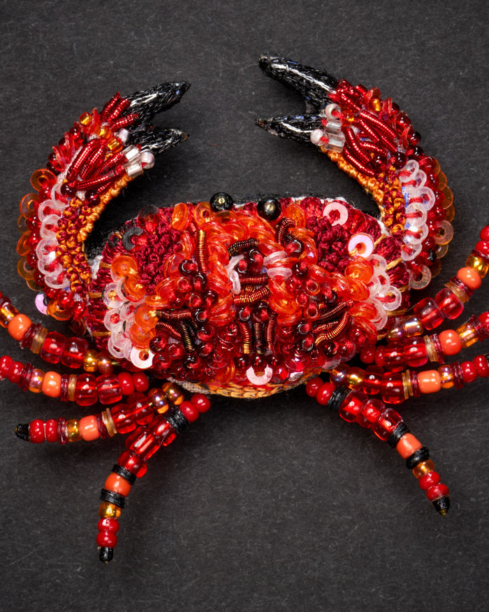 Red Rock Crab Brooch Pin - Trovelore
