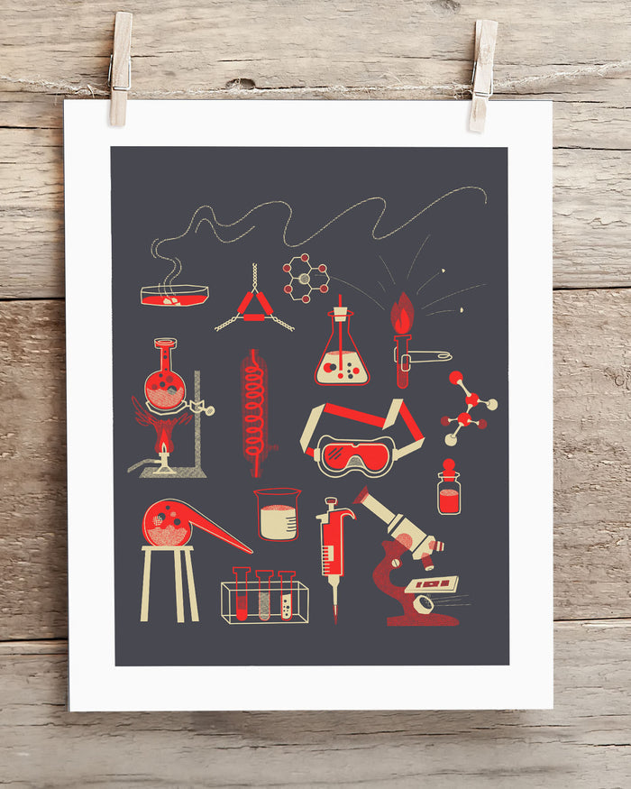 Retro Chemistry Museum Print