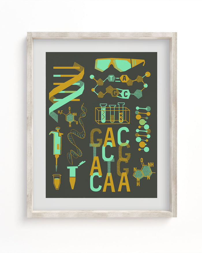 Retro DNA Museum Print