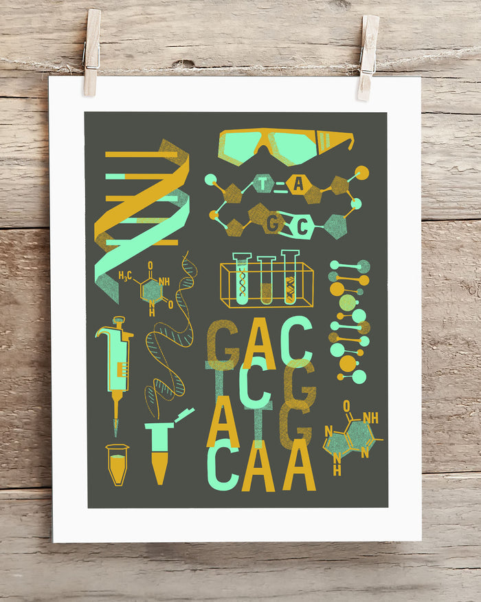 Retro DNA Museum Print