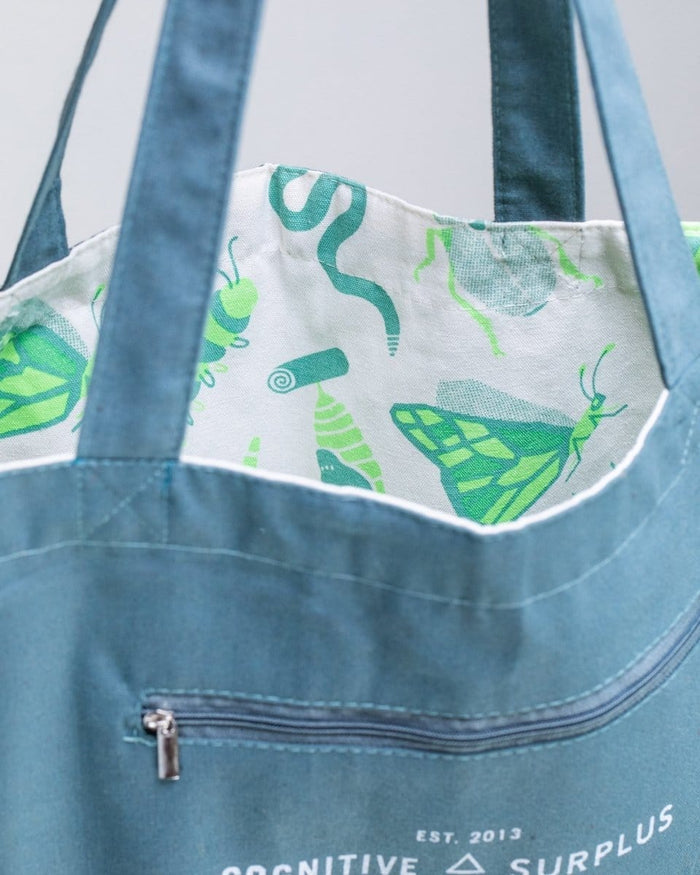 Retro Insects Canvas Shoulder Tote Cognitive Surplus