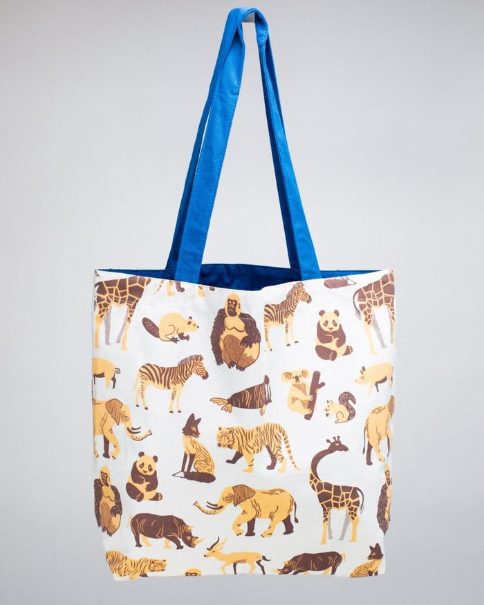 Retro Mammals Canvas Shoulder Tote Cognitive Surplus