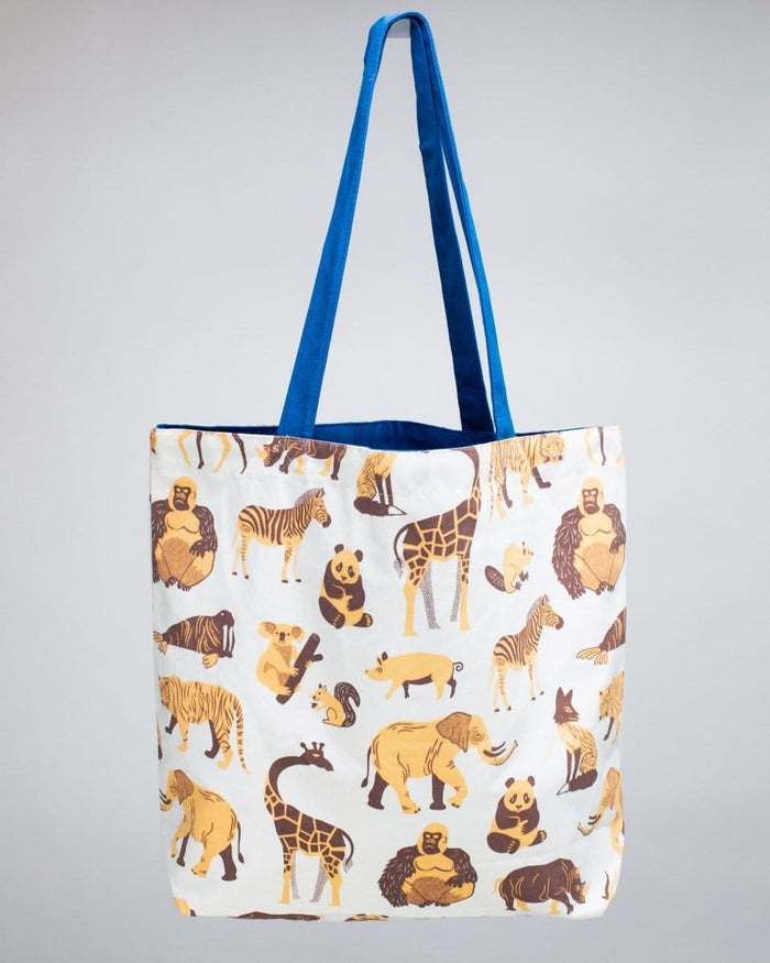 Retro Mammals Canvas Shoulder Tote Cognitive Surplus